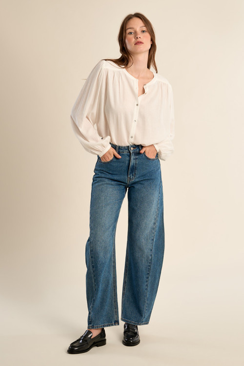 Women's denim pants, wide cut ¨Balloon¨