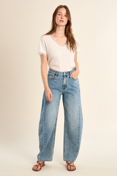 Women's denim pants, wide cut ¨Balloon¨