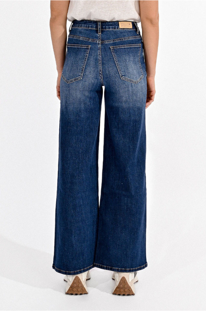 High-waisted wide-leg jeans