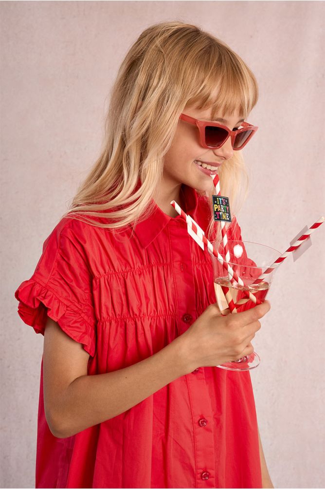 Robe chemise à smocks