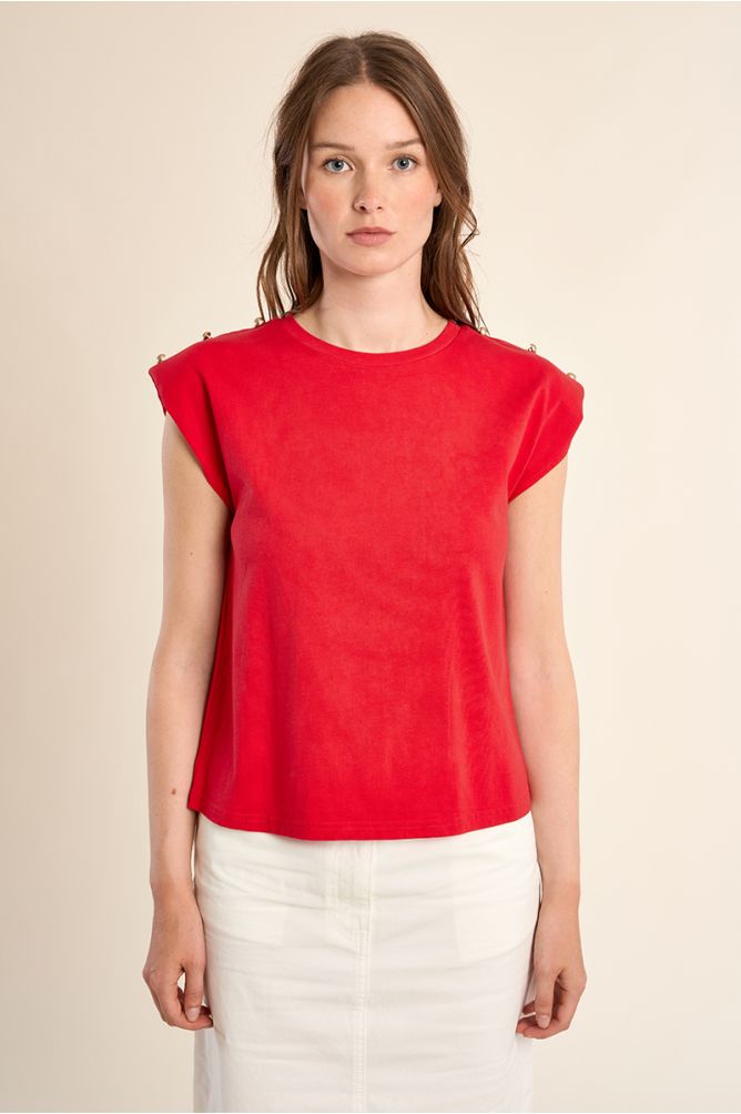 T-shirt à épaulettes