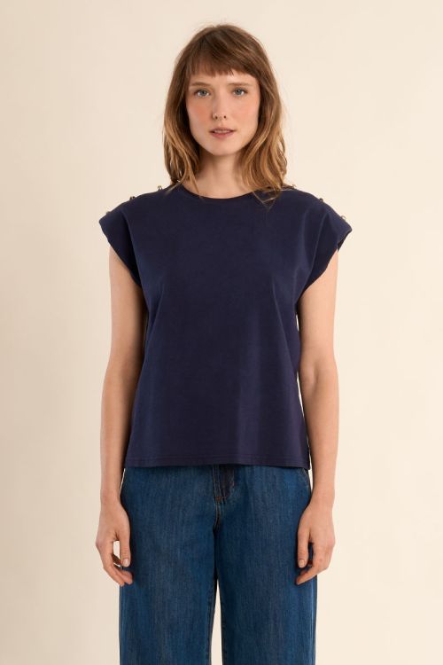 T-shirt à épaulettes