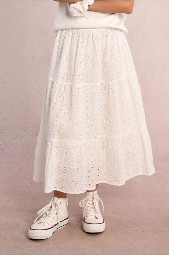 Long embroidered skirt