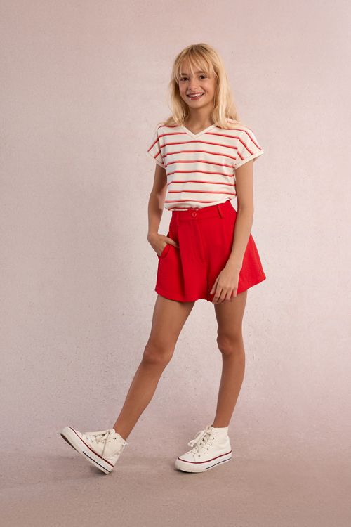 Pleated shorts