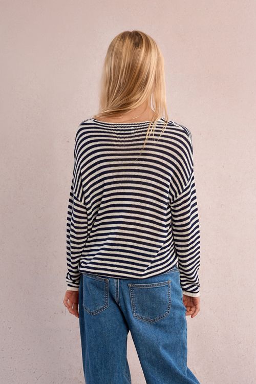 Pull en maille rayé