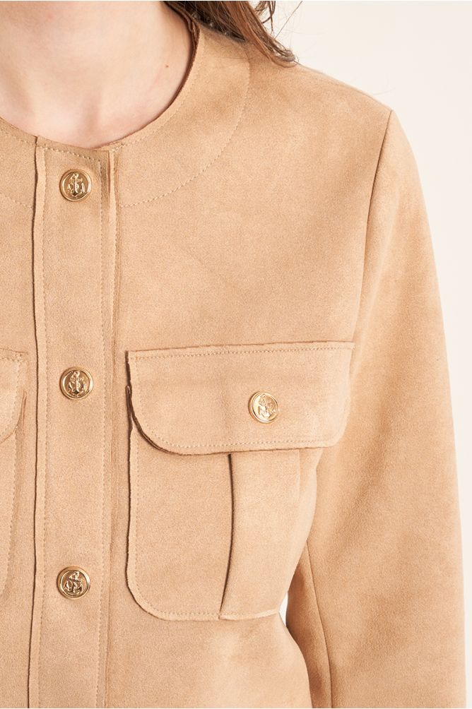 Veste courte en suédine