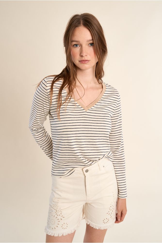 Sailor T-shirt, V-neck