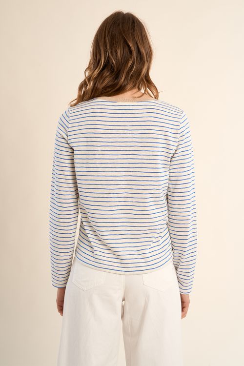 T-shirt marinière, col V