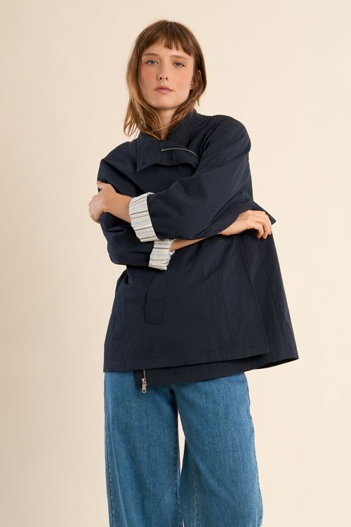 Short, oversized trench coat