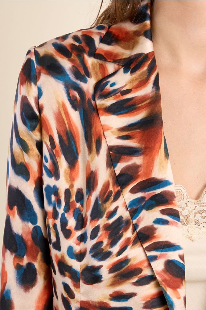 Straight blazer, printed