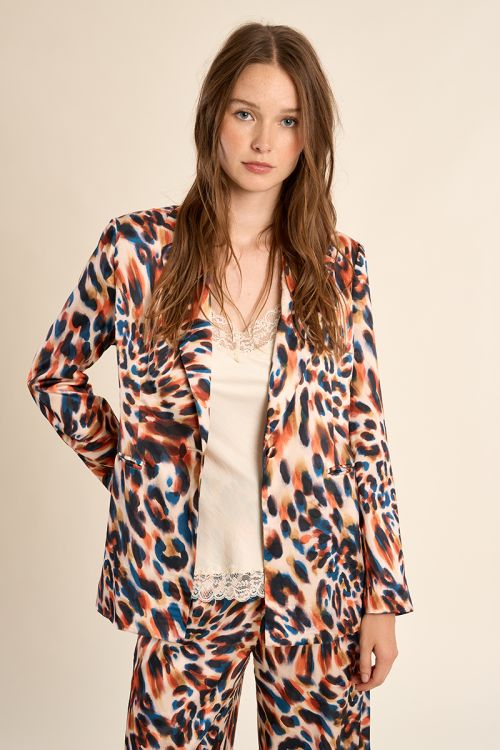 Straight blazer, printed