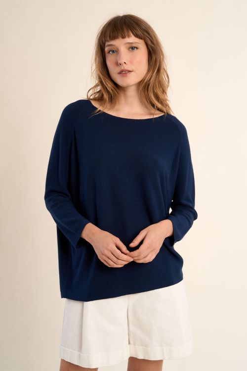 Jersey de mujer de manga larga, corte amplio.