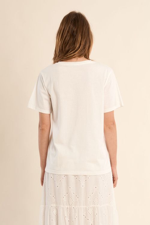 T-shirt droit à illustration