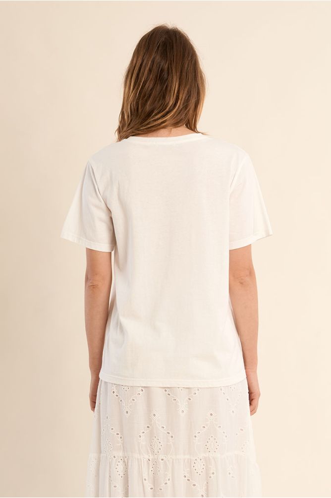 T-shirt droit à illustration