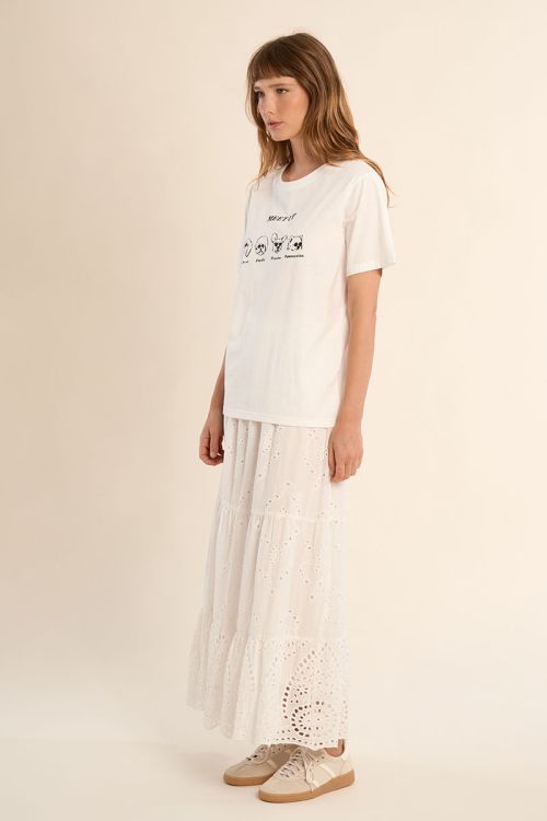 T-shirt droit à illustration