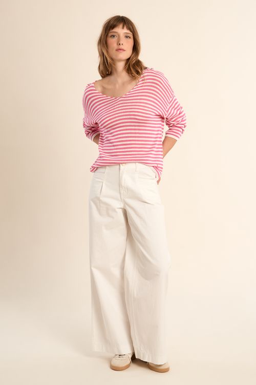 Long-sleeved knit, sailor shirt