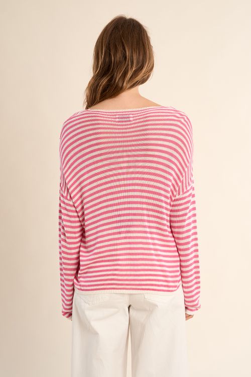 Long-sleeved knit, sailor shirt