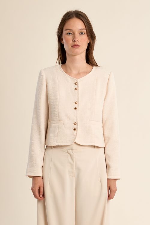 Veste courte, en tweed