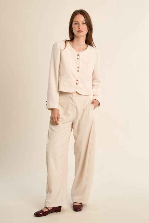 Veste courte, en tweed