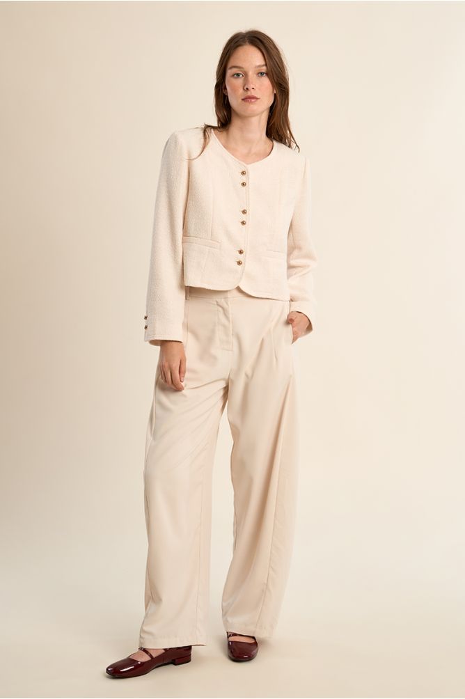 Veste courte, en tweed