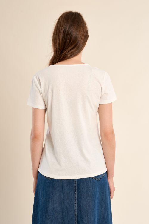 T-shirt décontracté avec détails brodés