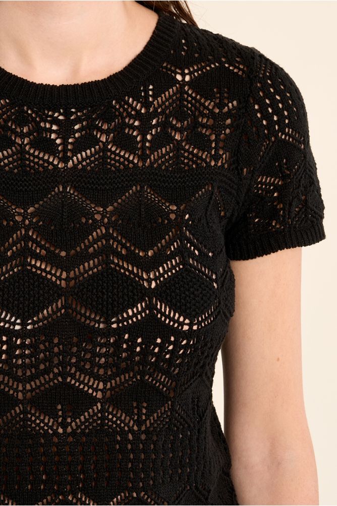 Maille manches courtes en crochet