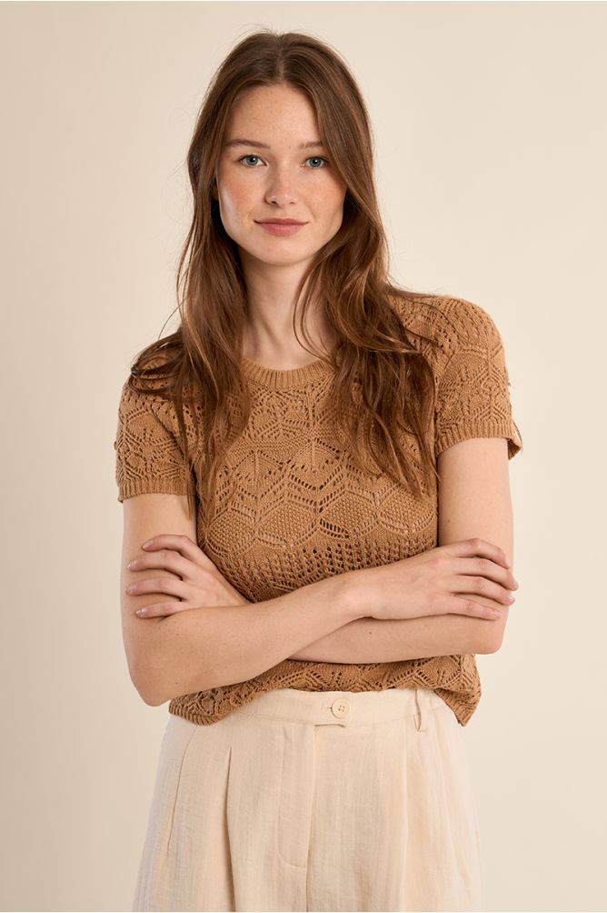 Maille manches courtes en crochet