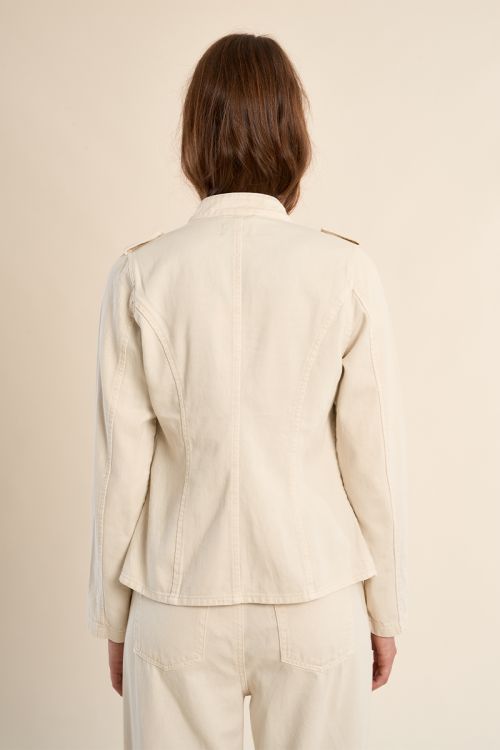 Chaqueta de mujer vaquera, estilo militar.