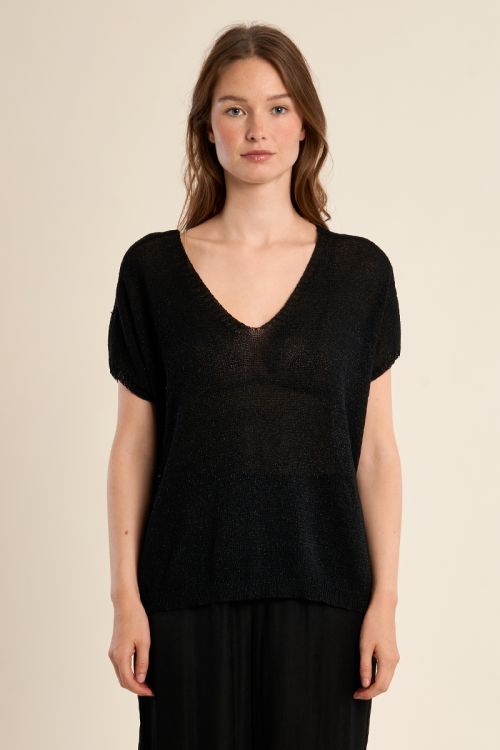 Iridescent knit sleeveless sweater