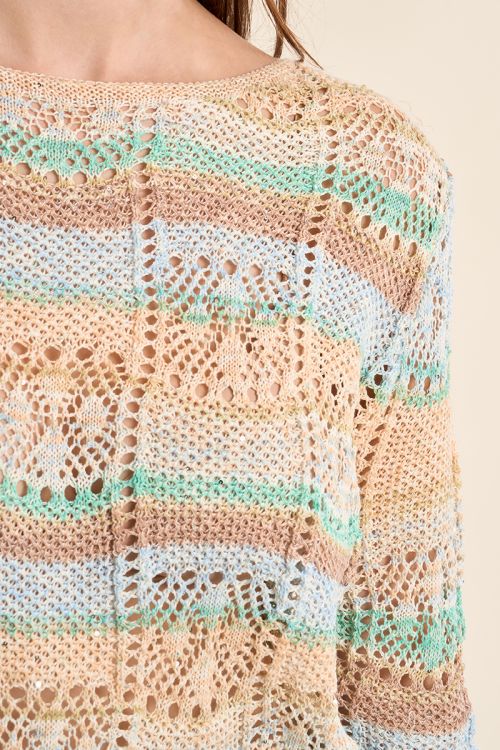 Striped knit sweater