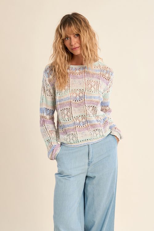 Striped knit sweater