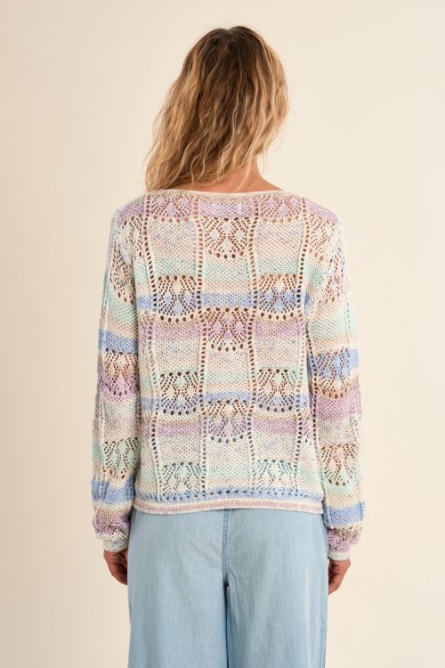 Pull en maille rayé