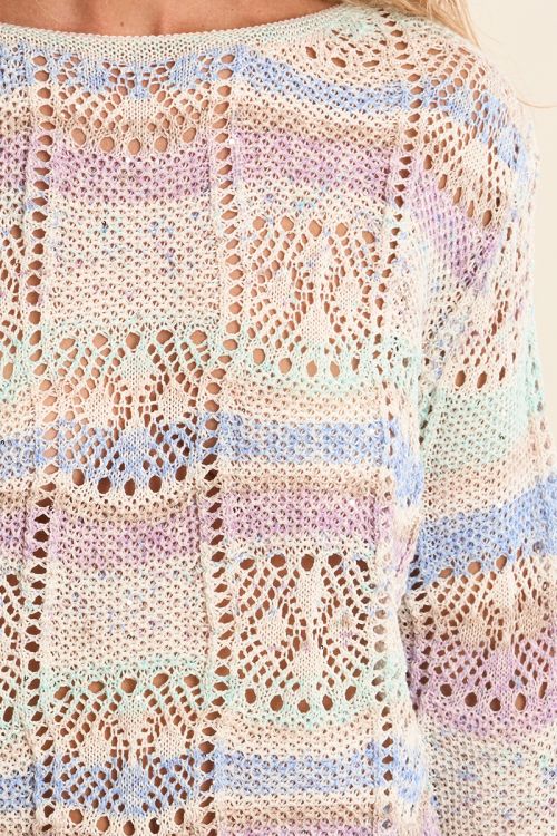 Pull en maille rayé