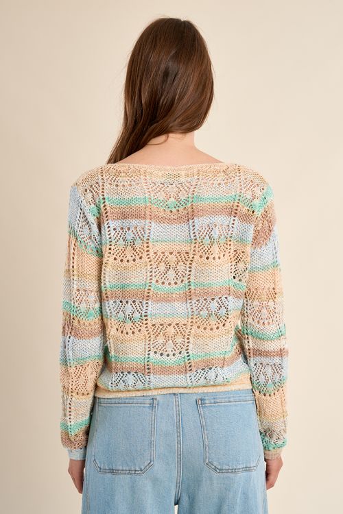 Striped knit sweater