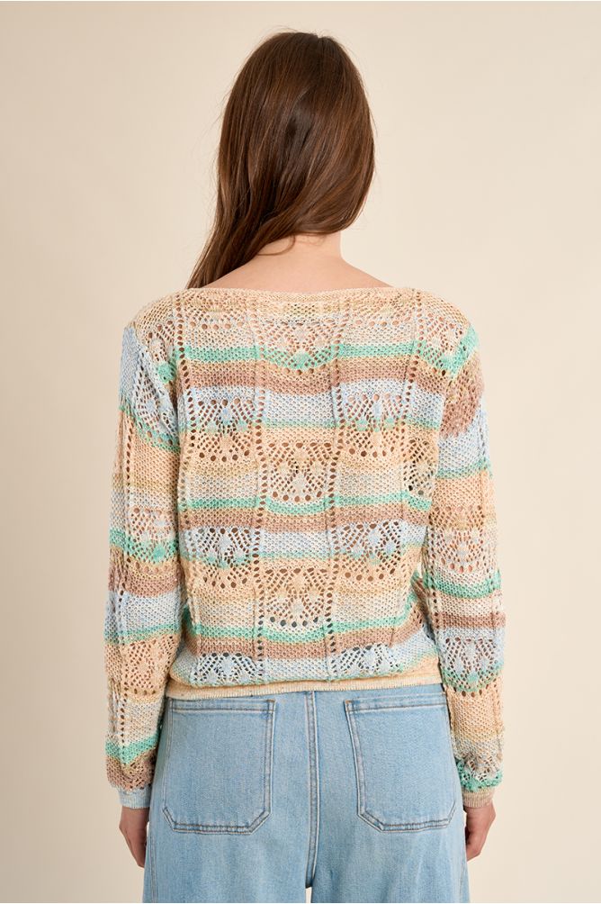 Striped knit sweater
