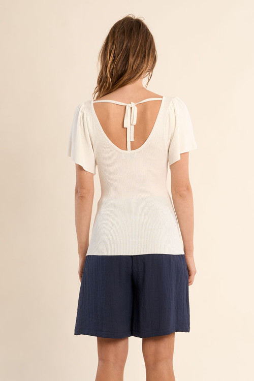Top en maille dos nu