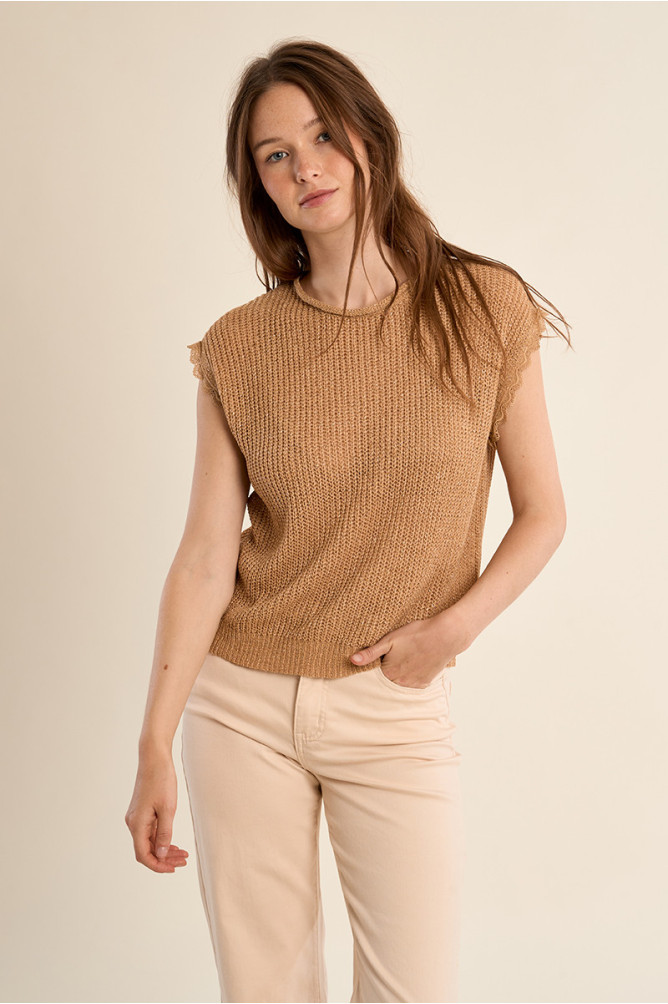 T-shirt en maille crochet