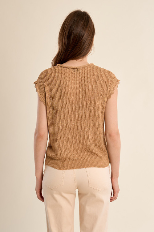 T-shirt en maille crochet