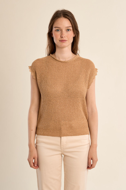 T-shirt en maille crochet