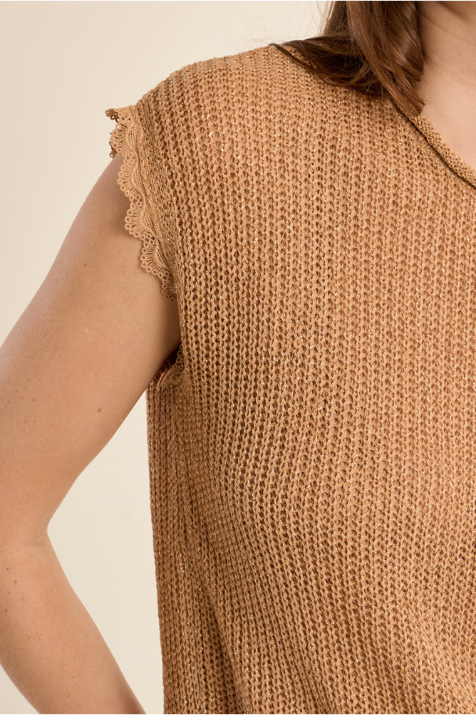T-shirt en maille crochet