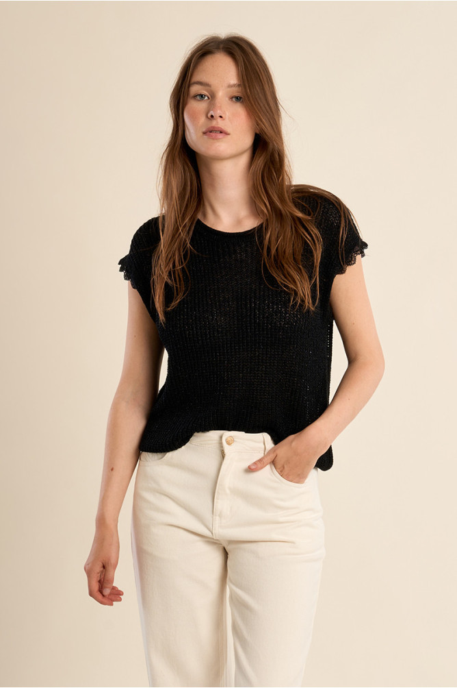 T-shirt en maille crochet