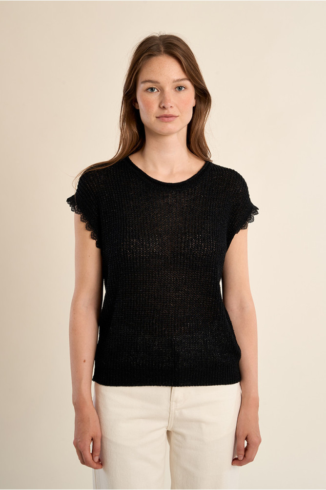 T-shirt en maille crochet