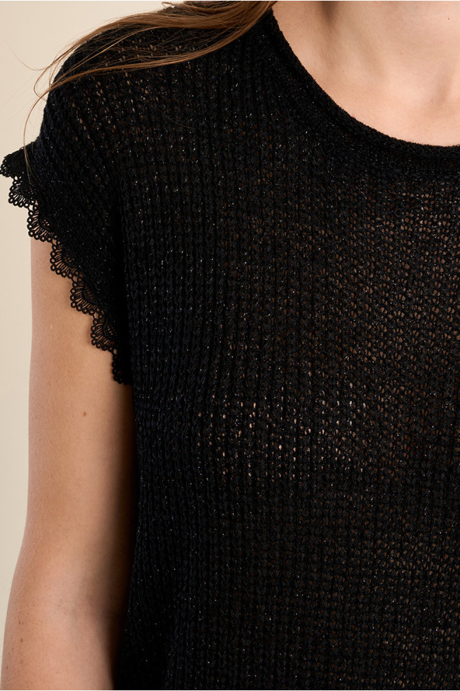 T-shirt en maille crochet