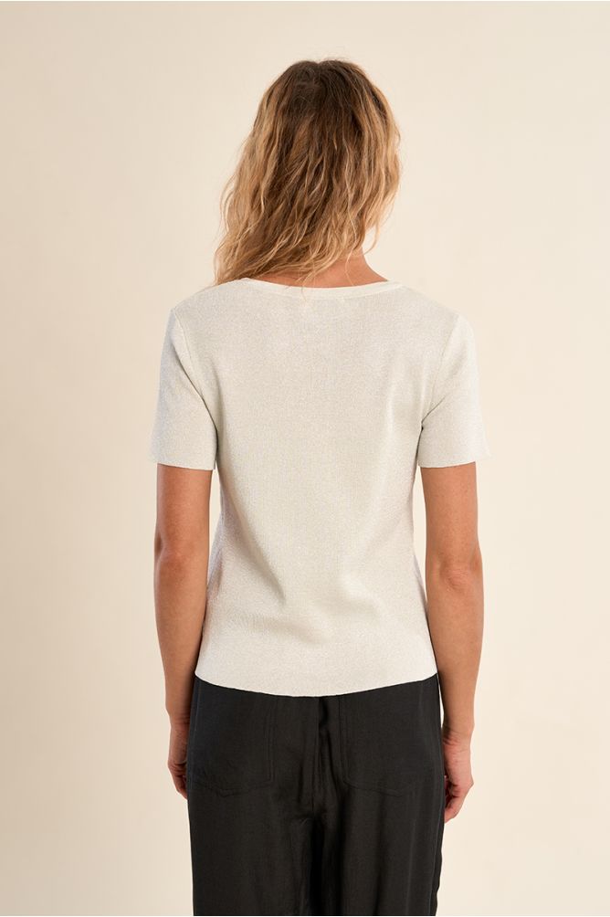 Jersey de mujer de manga corta, liso.
