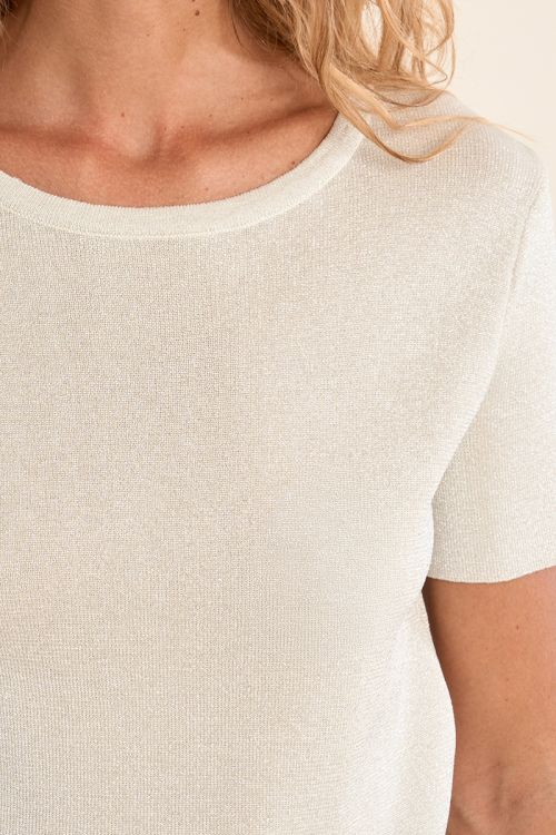 Jersey de mujer de manga corta, liso.