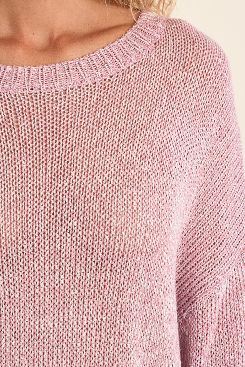 Jersey de mujer de manga larga, en punto mezclado.