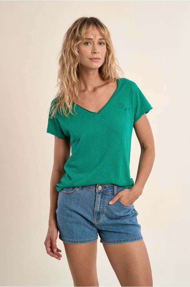 T-shirt col V