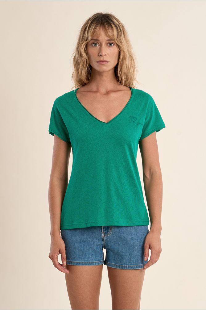 T-shirt col V