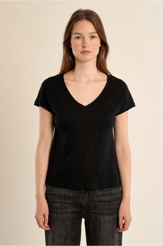 T-shirt col V