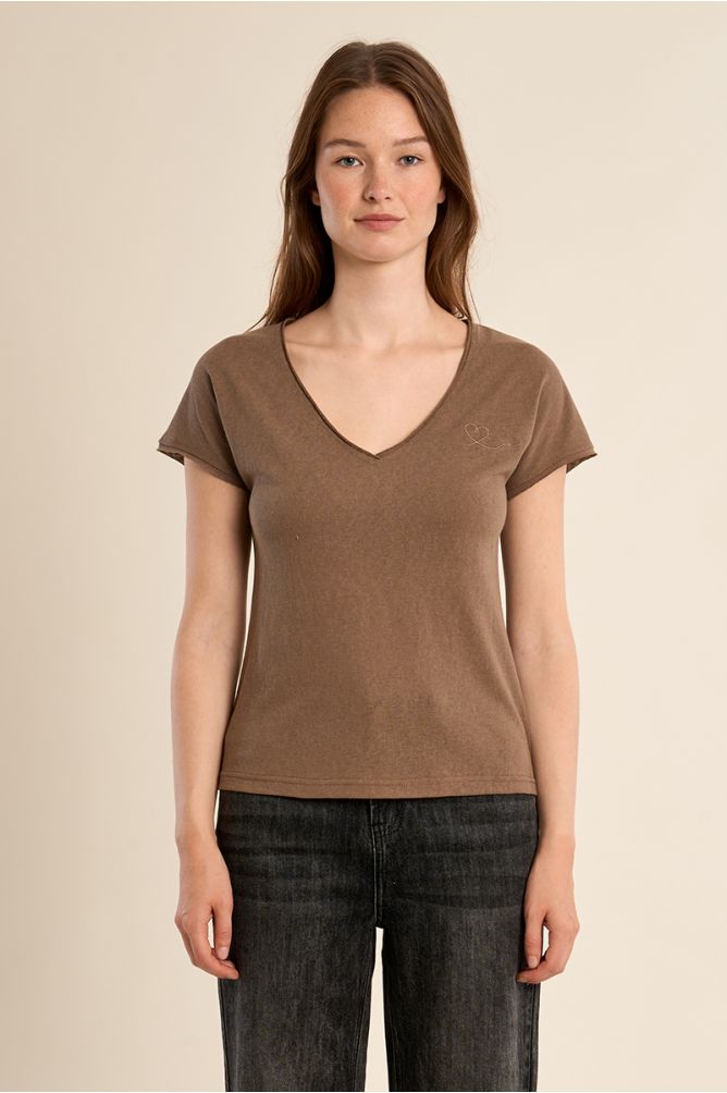 T-shirt col V